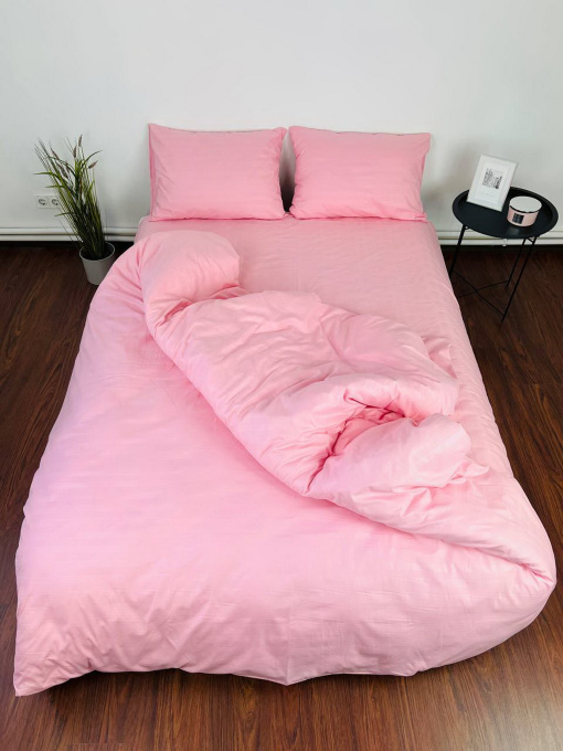 Комплект Постільної Білизни Страйп Сатин Dark Powder Vital Textile модель SP1.5-12 Фото