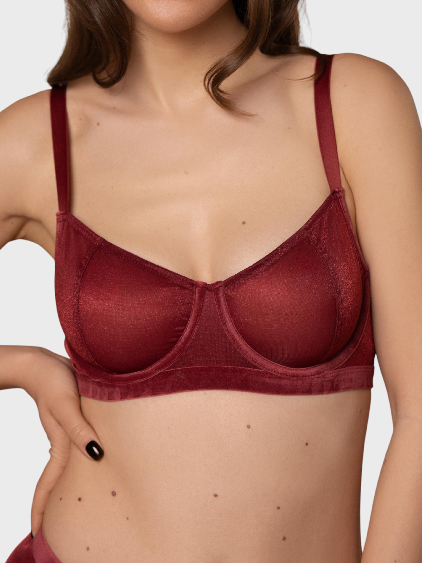 Бюстгальтер Brabrabra модель SLZ27301305_burgundy Фото