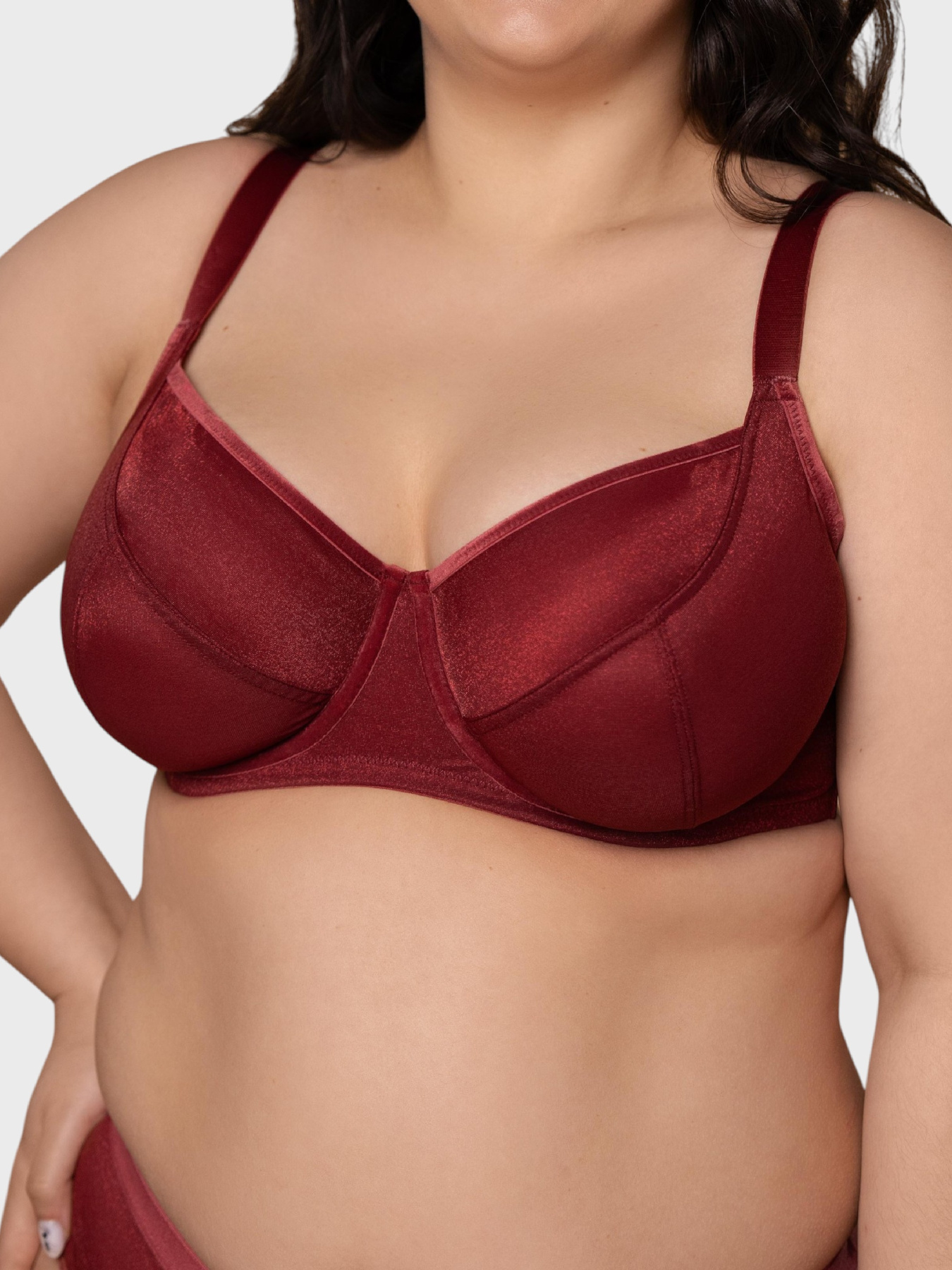 Бюстгальтер Brabrabra модель SLZ27301311_burgundy Фото