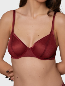 Бюстгальтер Brabrabra модель SLZ27301377_burgundy Фото