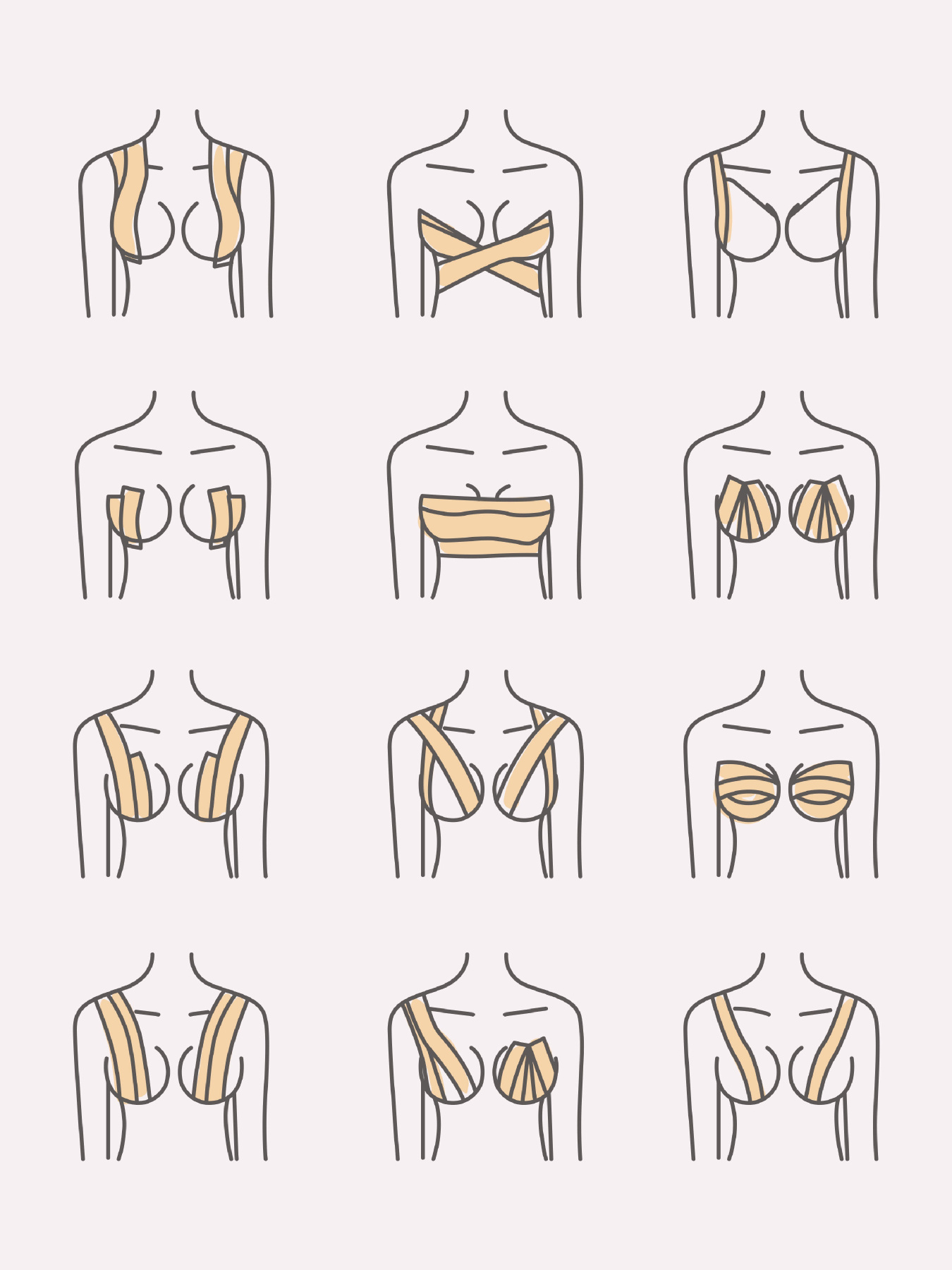 Нижнее белье Brabrabra Тейп для грудей модель 00-00012122_beige Фото