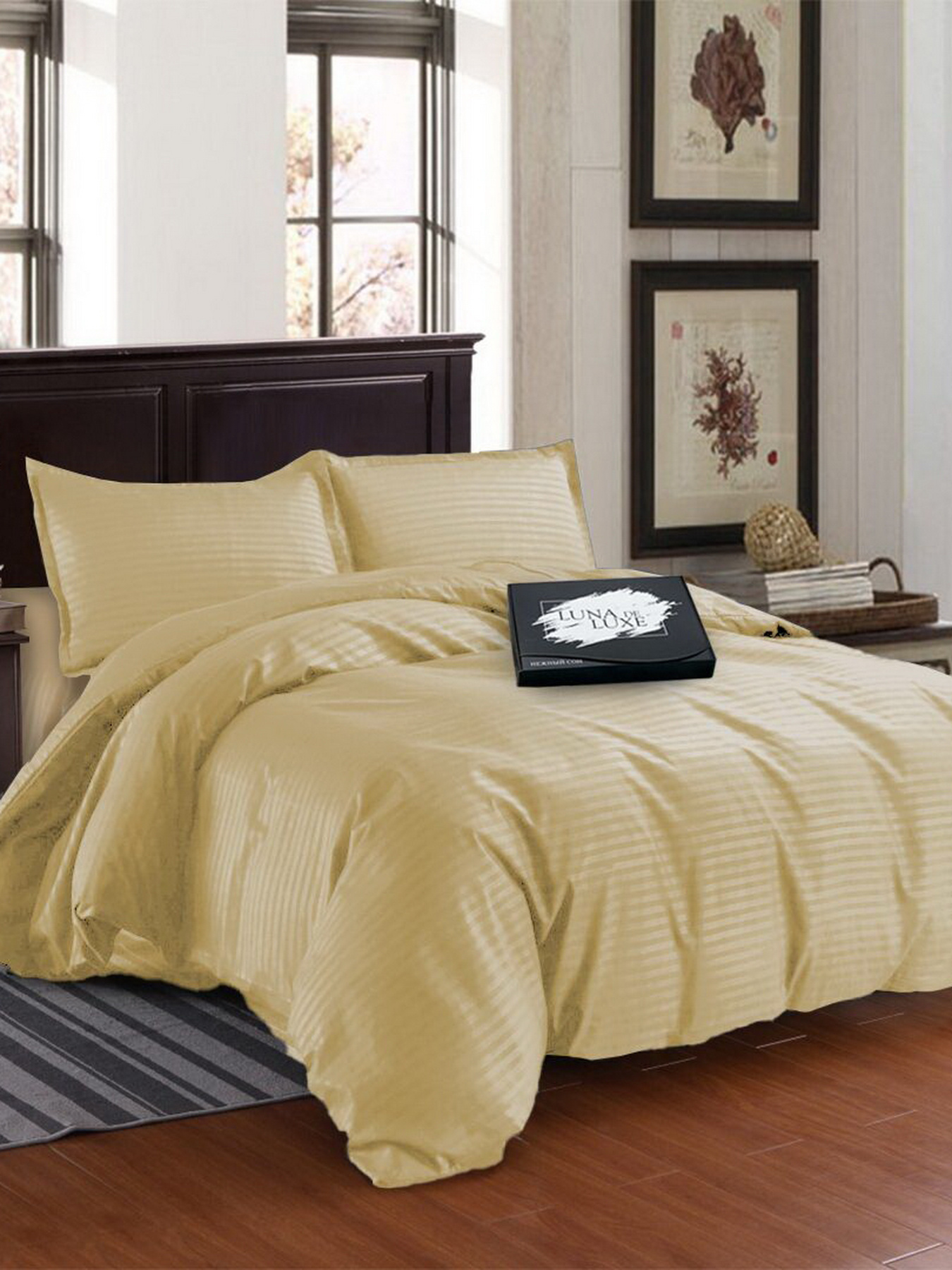 Комплект Постельного белья Страйп Сатин Gold Vital Textile модель SP1.5-15 Комплект Постельного белья Страйп Сатин Gold Vital Textile модель SP1.5-15 Фото