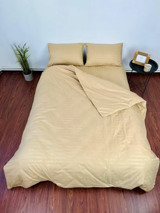 Комплект Постельного белья Страйп Сатин Gold Vital Textile модель SP1.5-15 Фото