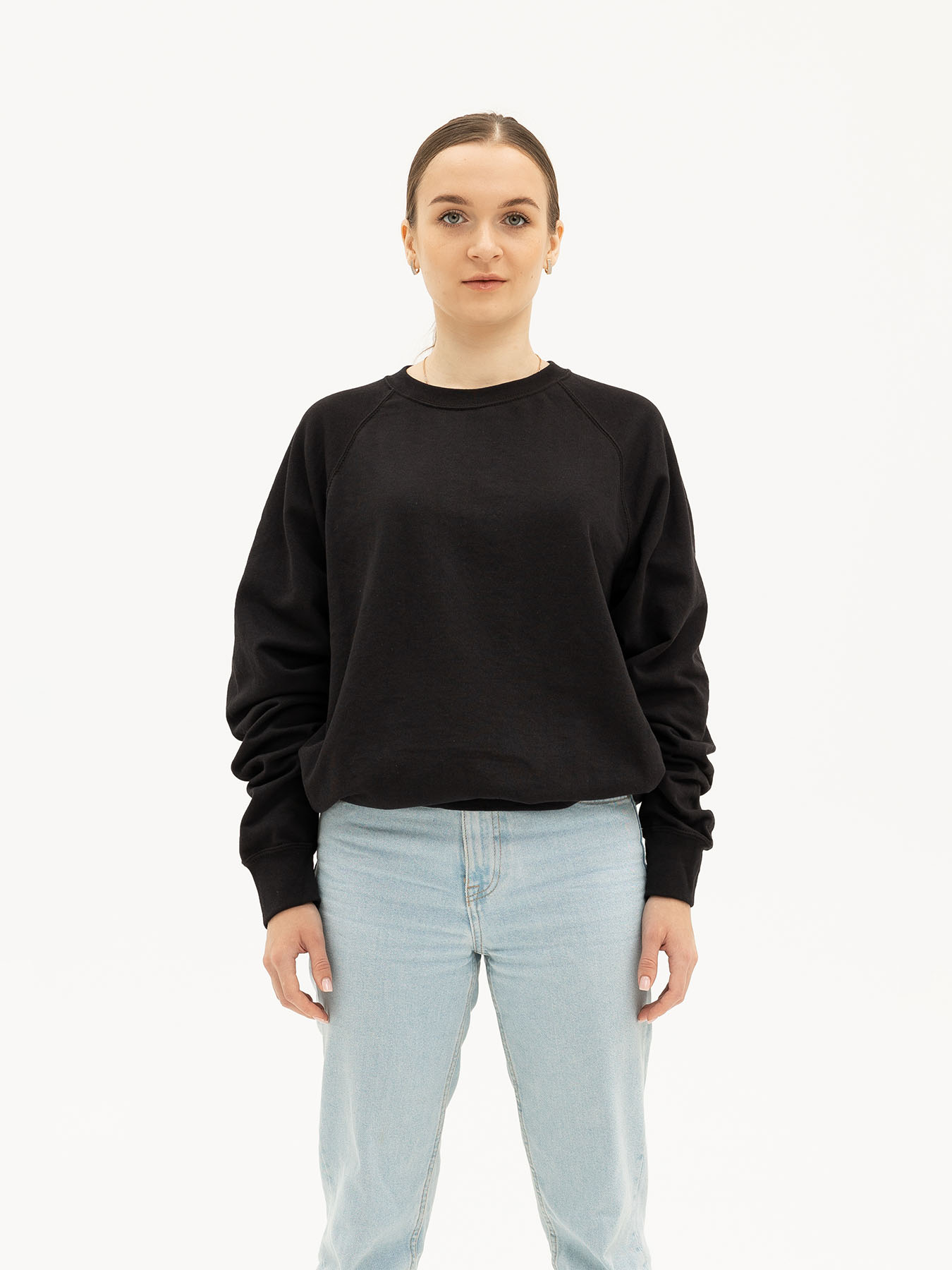 Жіноче Худі та світшоти Fruit of the loom Lightweight raglan sweat (862138036S) колір чорний, матеріал бавовна/поліестер Fruit of the loom - купити в Україні
