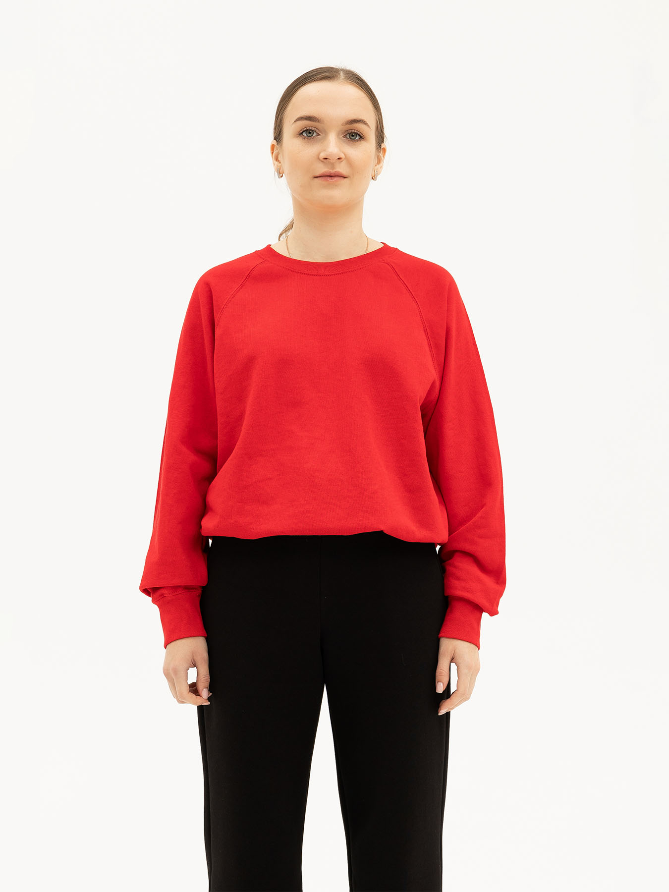 Жіноче Худі та світшоти Fruit of the loom Lightweight raglan sweat (862138040S) колір червоний, матеріал бавовна/поліестер Fruit of the loom - купити в Україні