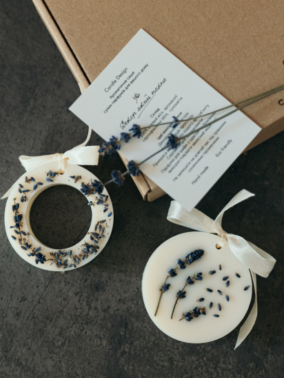 Candle Design ­Набір аромсаше "Коло та кільце", аромат - сухоквіти (Лаванда), з натурального соєвого воску модель 160.2029 — фото - INTERTOP