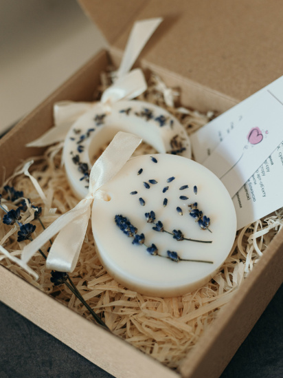 Candle Design ­Набір аромсаше "Коло та кільце", аромат - сухоквіти (Лаванда), з натурального соєвого воску модель 160.2029 — фото 3 - INTERTOP