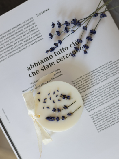 Candle Design ­Набір аромсаше "Коло та кільце", аромат - сухоквіти (Лаванда), з натурального соєвого воску модель 160.2029 — фото 5 - INTERTOP