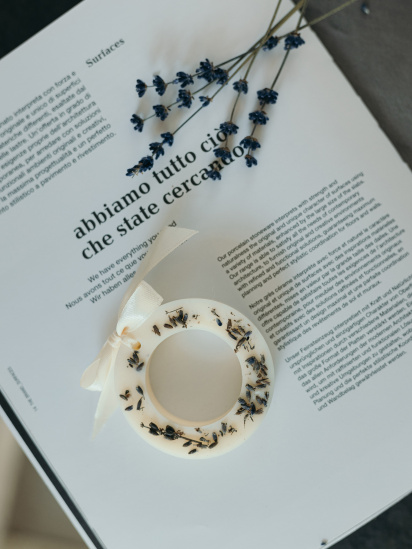 Candle Design ­Набір аромсаше "Коло та кільце", аромат - сухоквіти (Лаванда), з натурального соєвого воску модель 160.2029 — фото 6 - INTERTOP