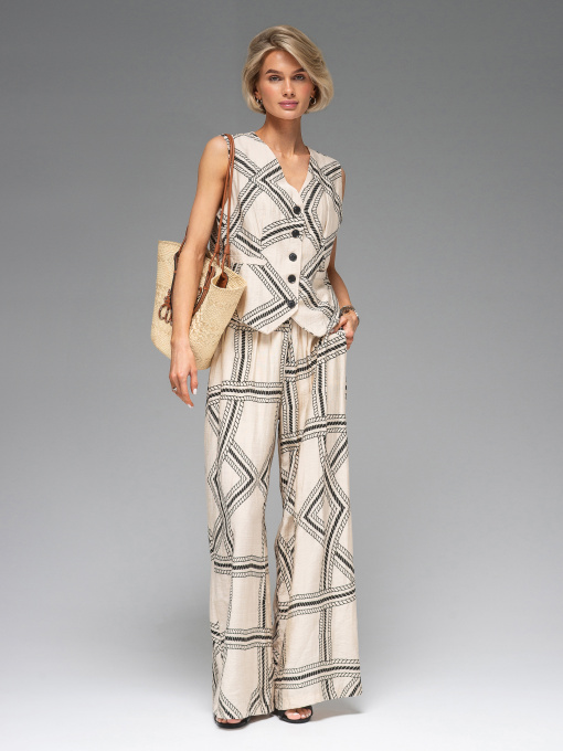 Костюм VIVA WEAR модель 3808-jilet-milk Фото