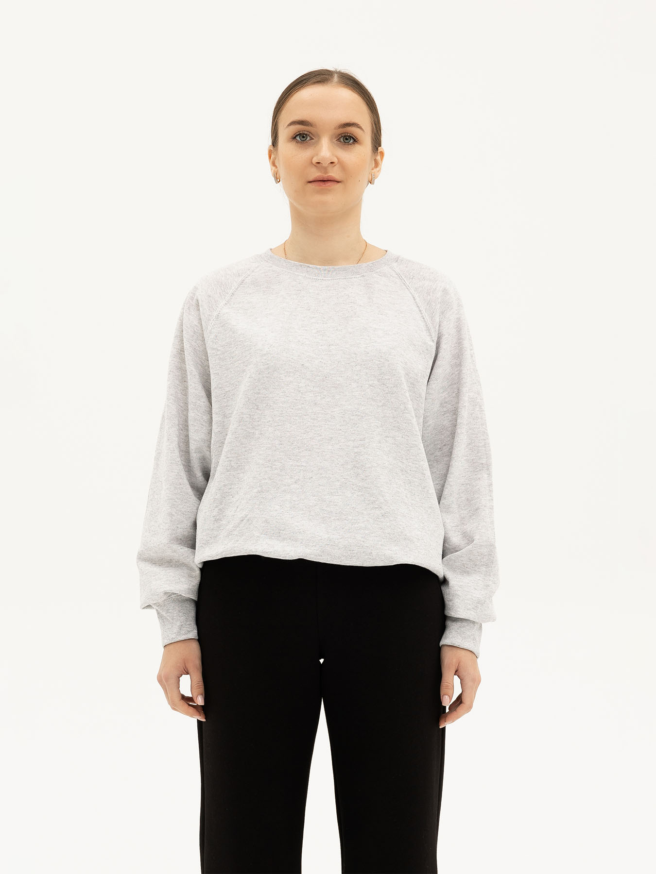 Жіноче Худі та світшоти Fruit of the loom Lightweight raglan sweat (862138094S) колір сірий, матеріал бавовна/поліестер Fruit of the loom - купити в Україні