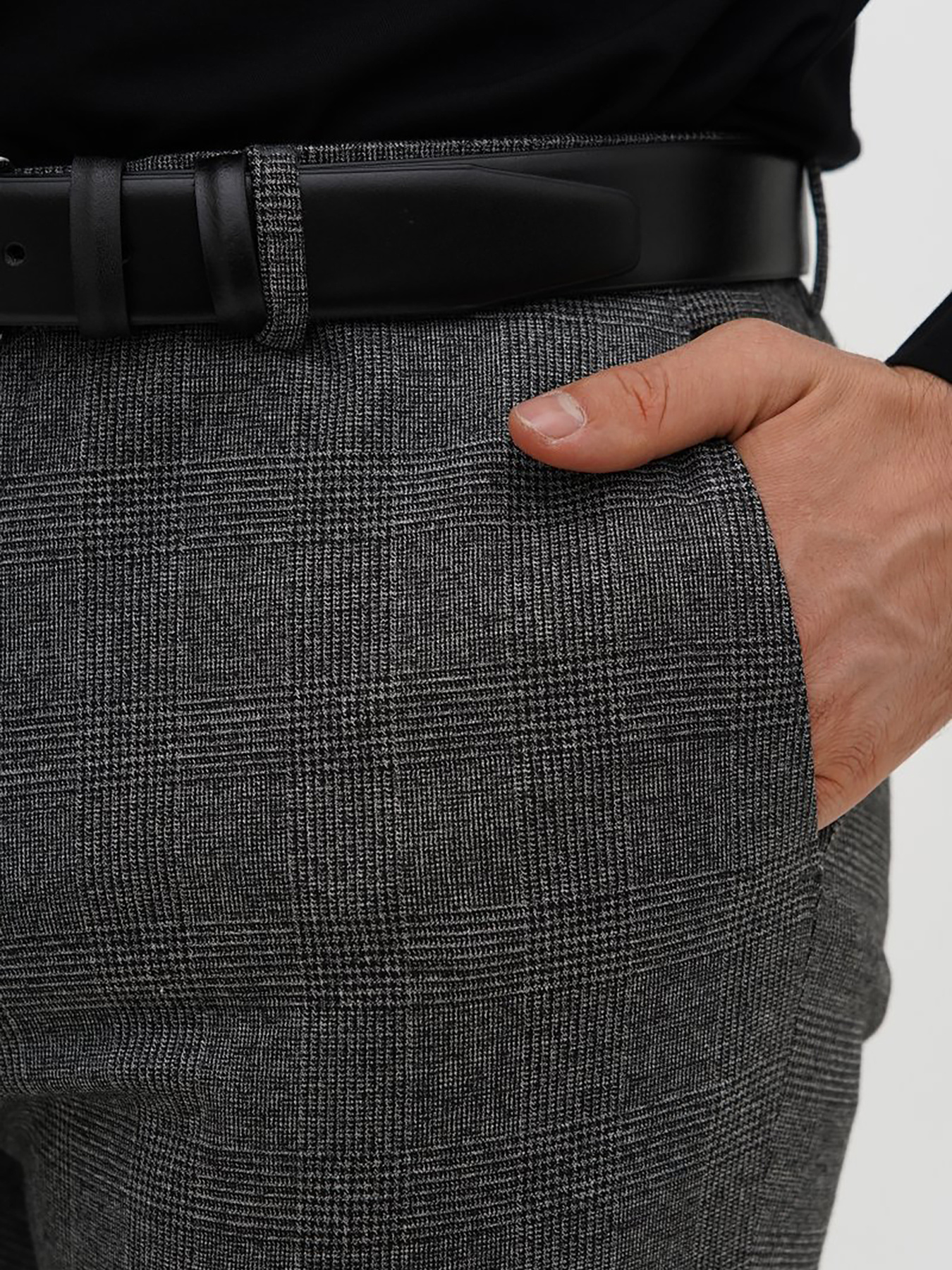 Повседневные штаны Trend Collection модель TC12601BlackGreySHTN Фото