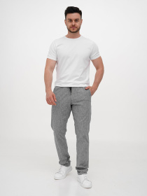 Повседневные штаны Trend Collection модель TC12123GreyWhiteSHTN Фото