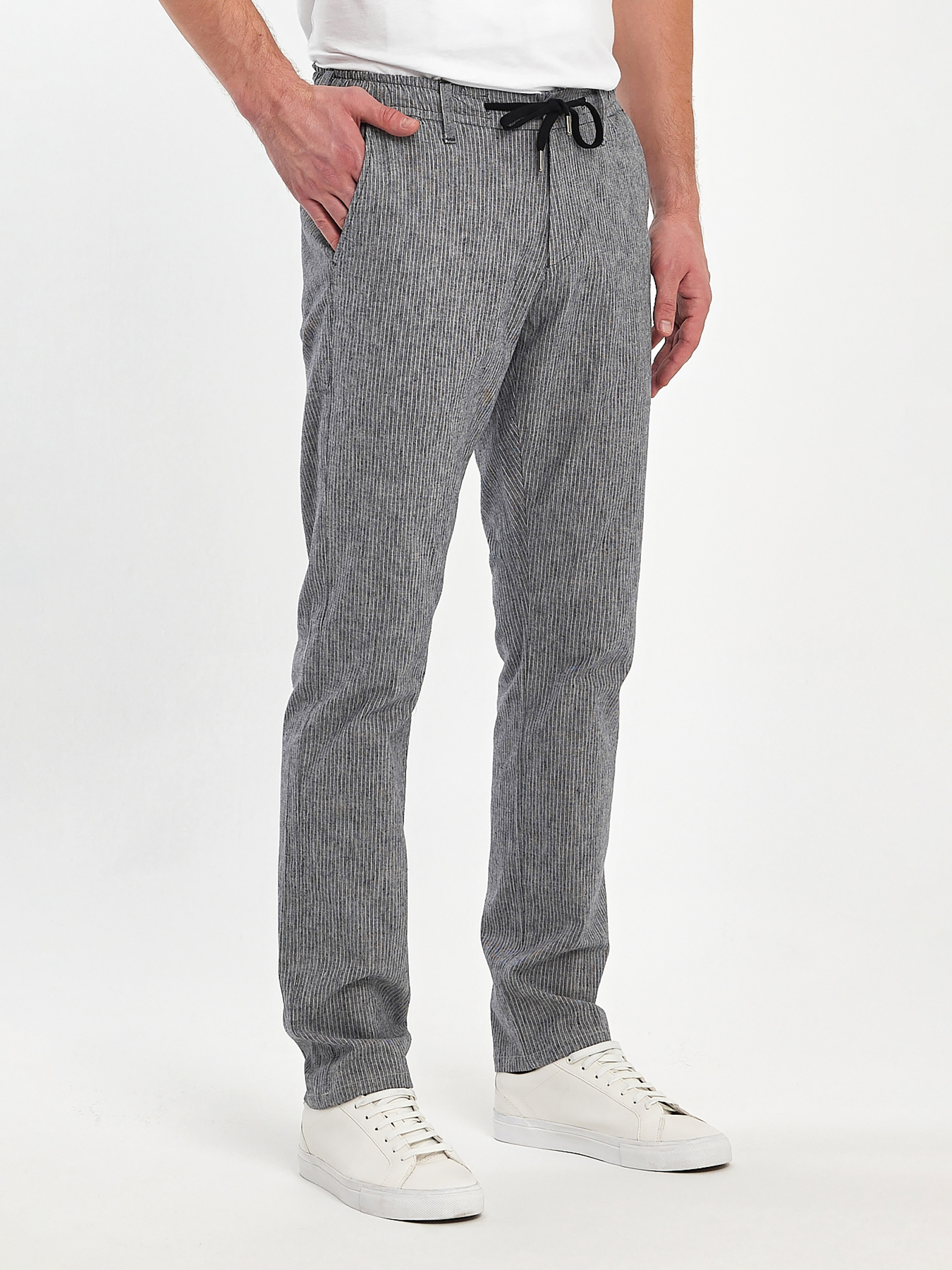 Повседневные штаны Trend Collection модель TC12122GreyWhiteSHTN Фото