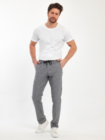 Повседневные штаны Trend Collection модель TC12122GreyWhiteSHTN Фото