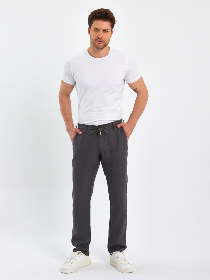 Брюки повседневные Trend Collection модель TC8841GreyGreenSHTN — фото 6 - INTERTOP