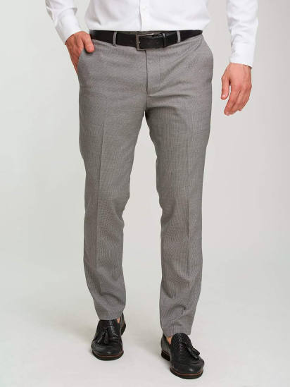 Штани класичні Trend Collection модель TC6049GreyBlackSHTN - фото