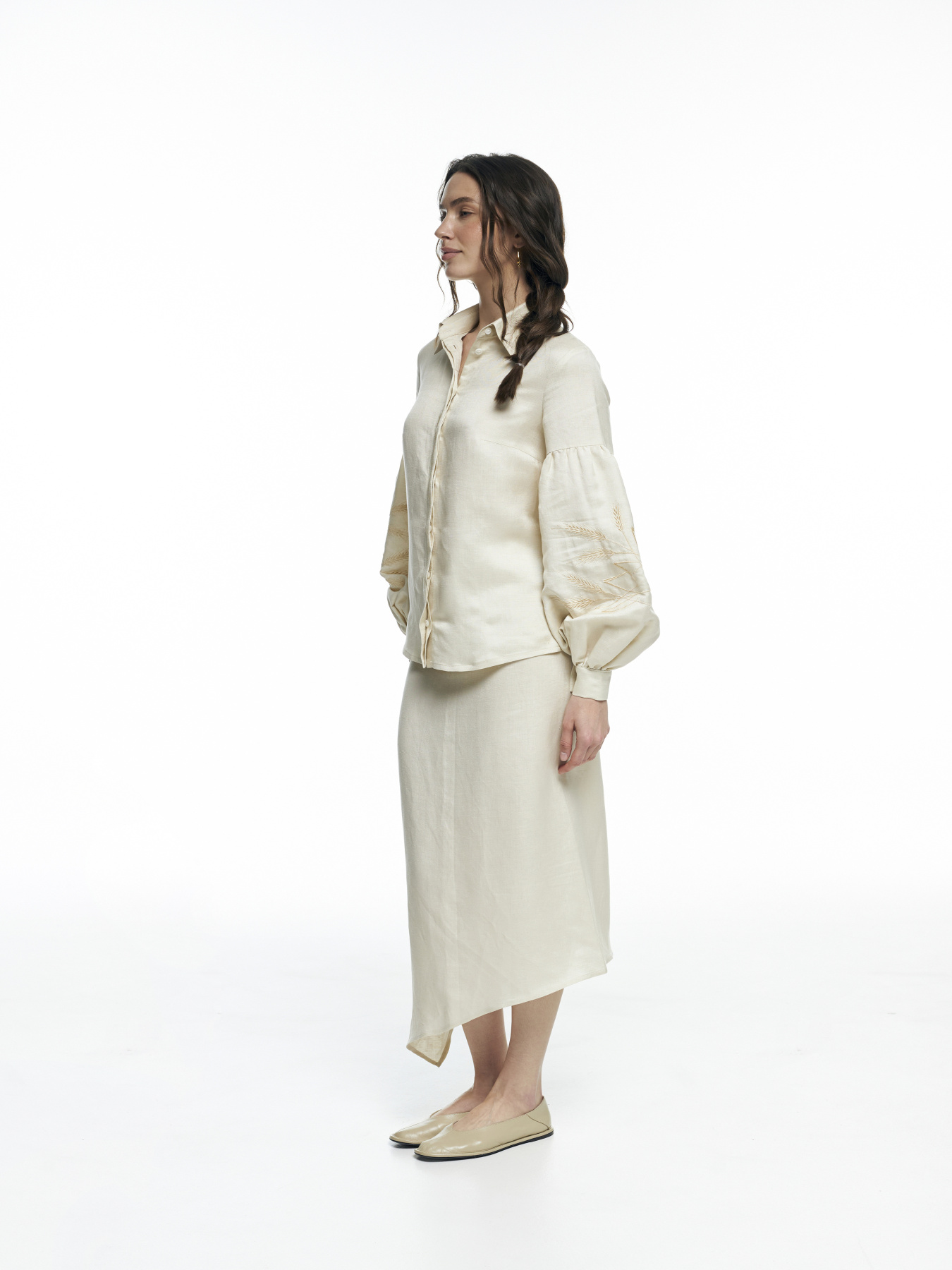 Вышитая рубашка FloveTouch модель sorochka-z-vyshytymy-koloskamy-v-ton Фото