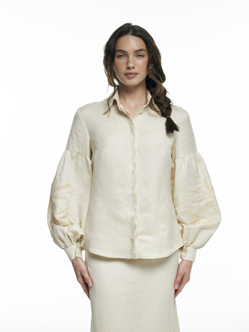 Вышитая рубашка FloveTouch модель sorochka-z-vyshytymy-koloskamy-v-ton Фото