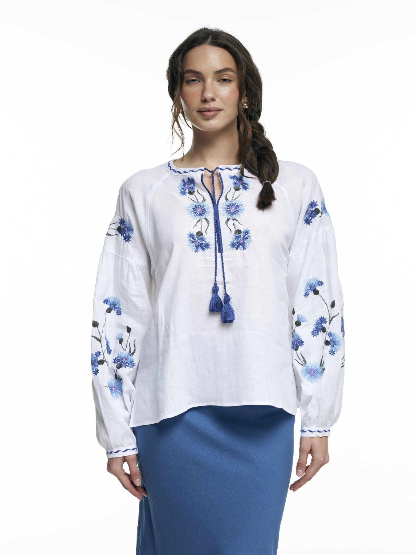 Вышитая рубашка FloveTouch Волошки модель sorochka-voloshky Фото