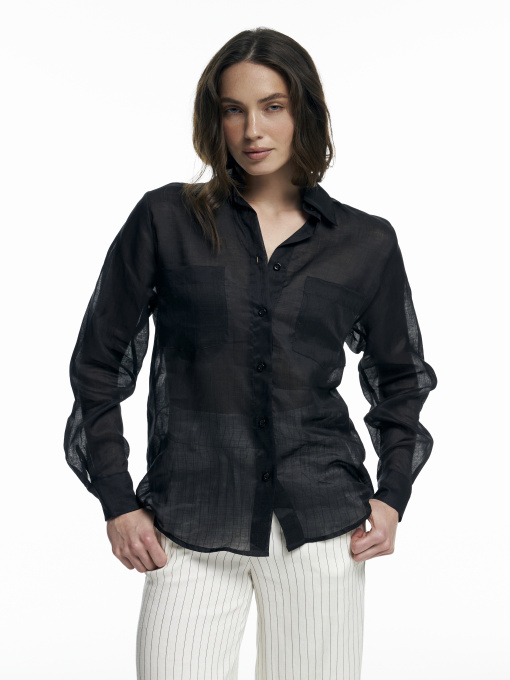 Рубашка повседневная FloveTouch модель kropyva-chorna Фото