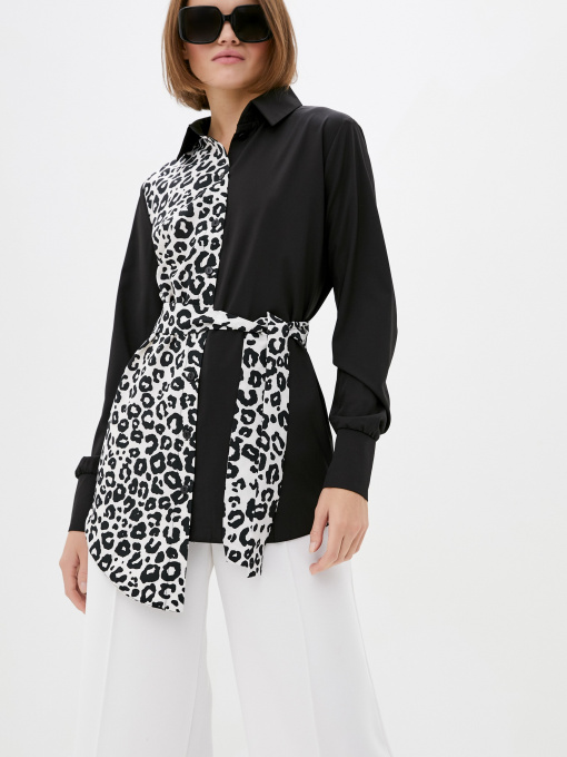 Рубашки ISSA Plus модель SA-278_blackwhite Фото