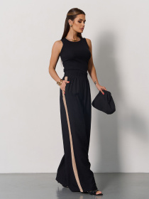 Брюки палаццо ISSA Plus модель 15162_черный Фото