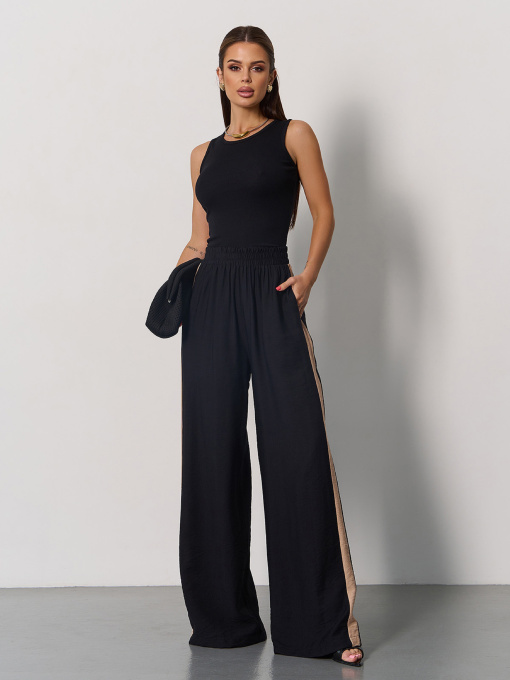 Брюки палаццо ISSA Plus модель 15162_черный Фото