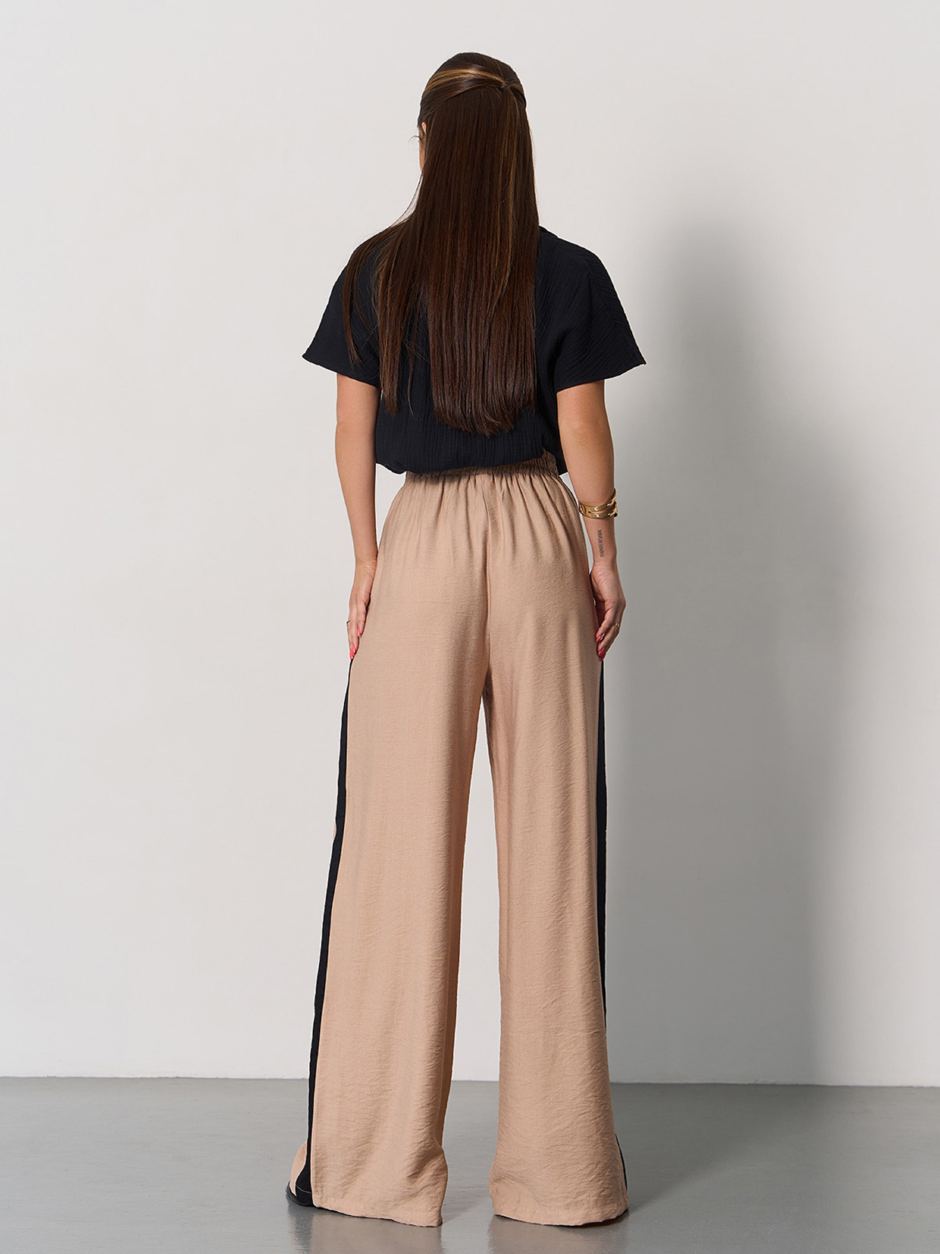 Брюки палаццо ISSA Plus модель 15162_бежевый Фото