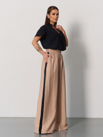 Брюки палаццо ISSA Plus модель 15162_бежевый Фото