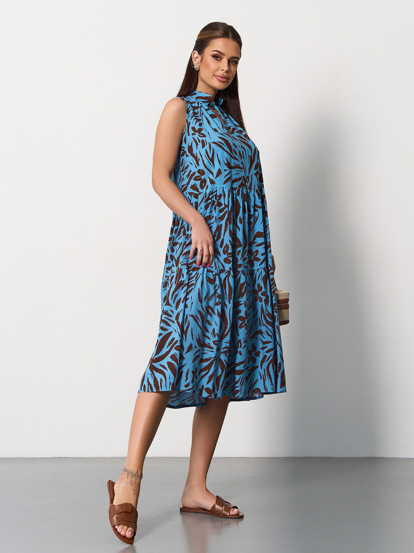 Сукня міді ISSA Plus модель SA-623_бирюзовый Фото