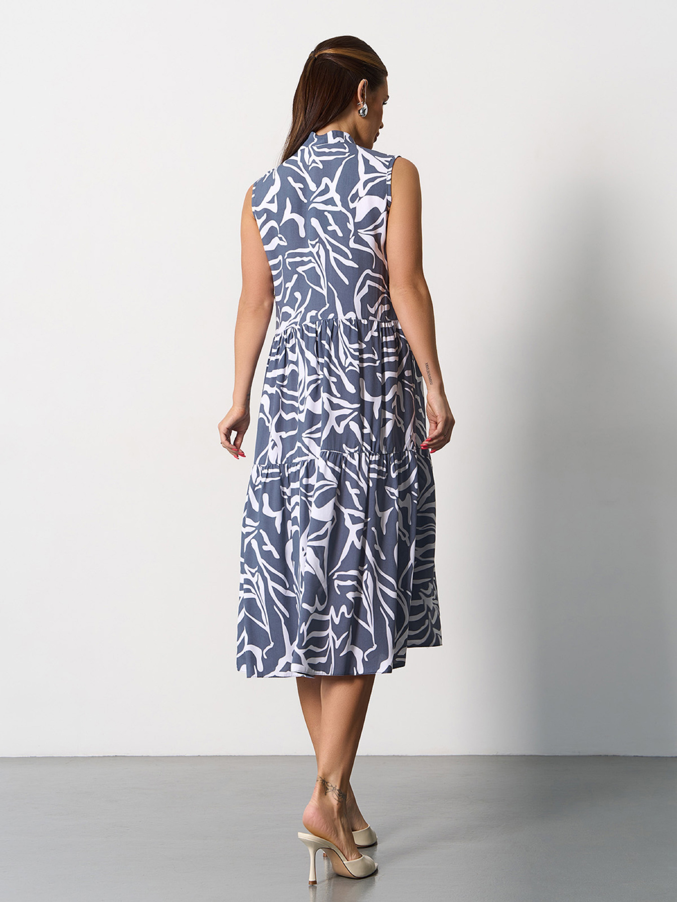 Платье миди ISSA Plus модель SA-623_серый Фото