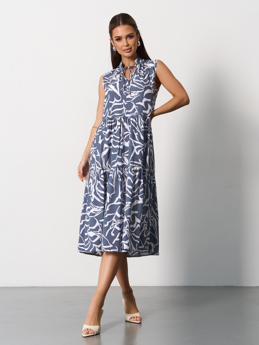 Платье миди ISSA Plus модель SA-623_серый Фото