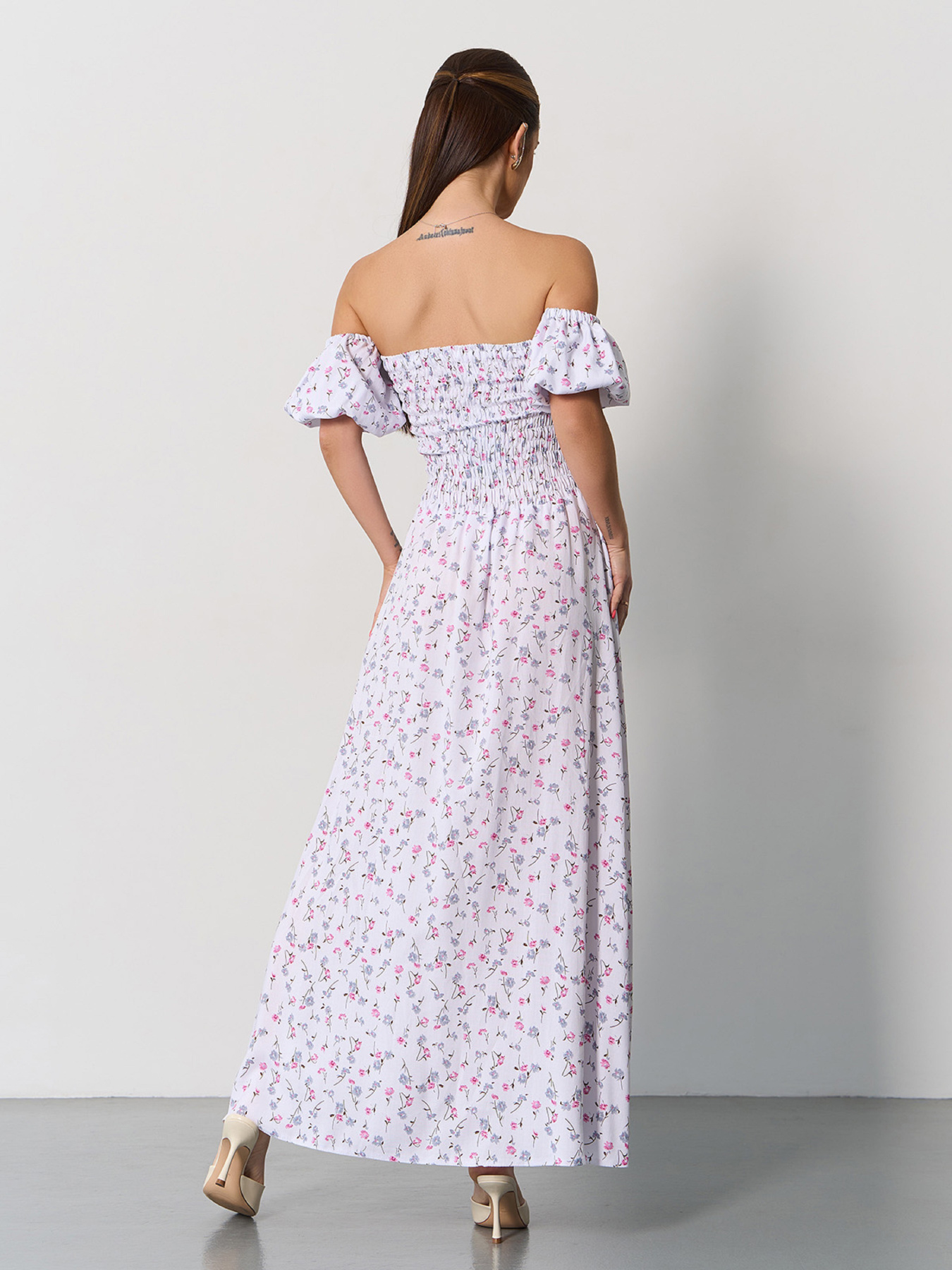 Сукня максі ISSA Plus модель SA-625_белый Фото