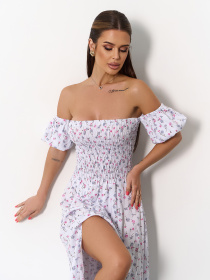 Сукня максі ISSA Plus модель SA-625_белый Фото