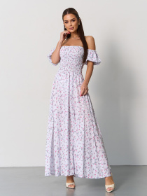 Платье макси ISSA Plus модель SA-625_белый Фото