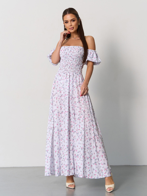 Платье макси ISSA Plus модель SA-625_белый Фото