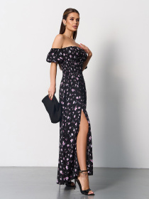 Сукня максі ISSA Plus модель SA-625_черный Фото