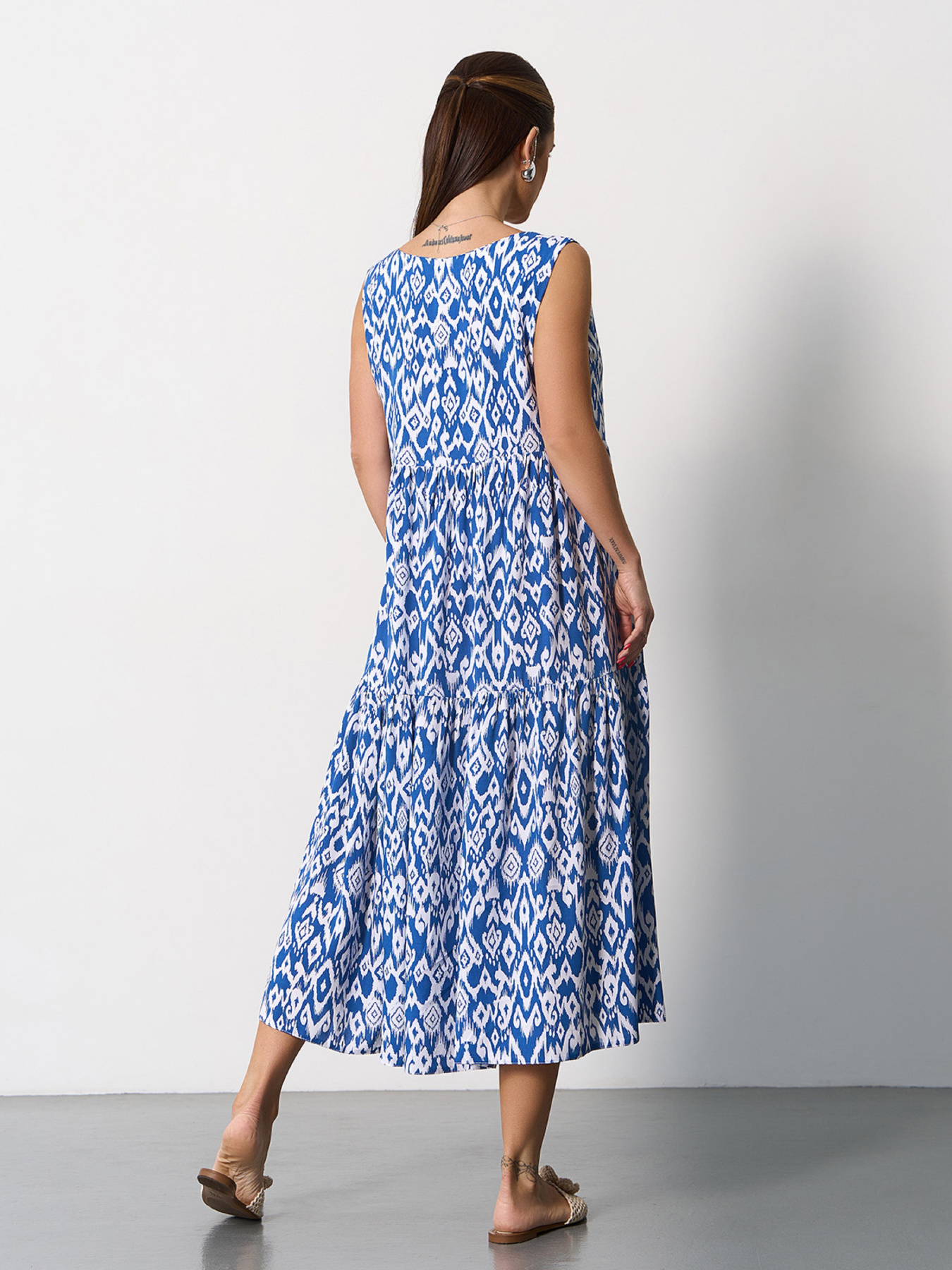 Сукня міді ISSA Plus модель SA-624_синий Фото