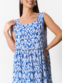 Сукня міді ISSA Plus модель SA-624_синий Фото