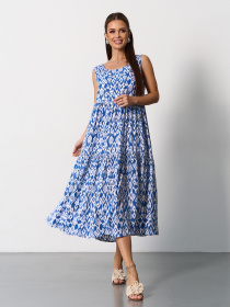 Платье миди ISSA Plus модель SA-624_синий Фото