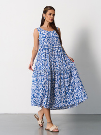 Сукня міді ISSA Plus модель SA-624_синий Фото