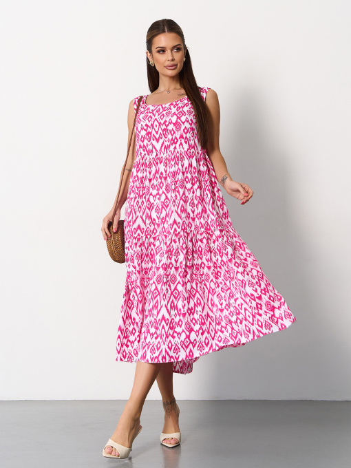 Платье миди ISSA Plus модель SA-624_малиновый Фото