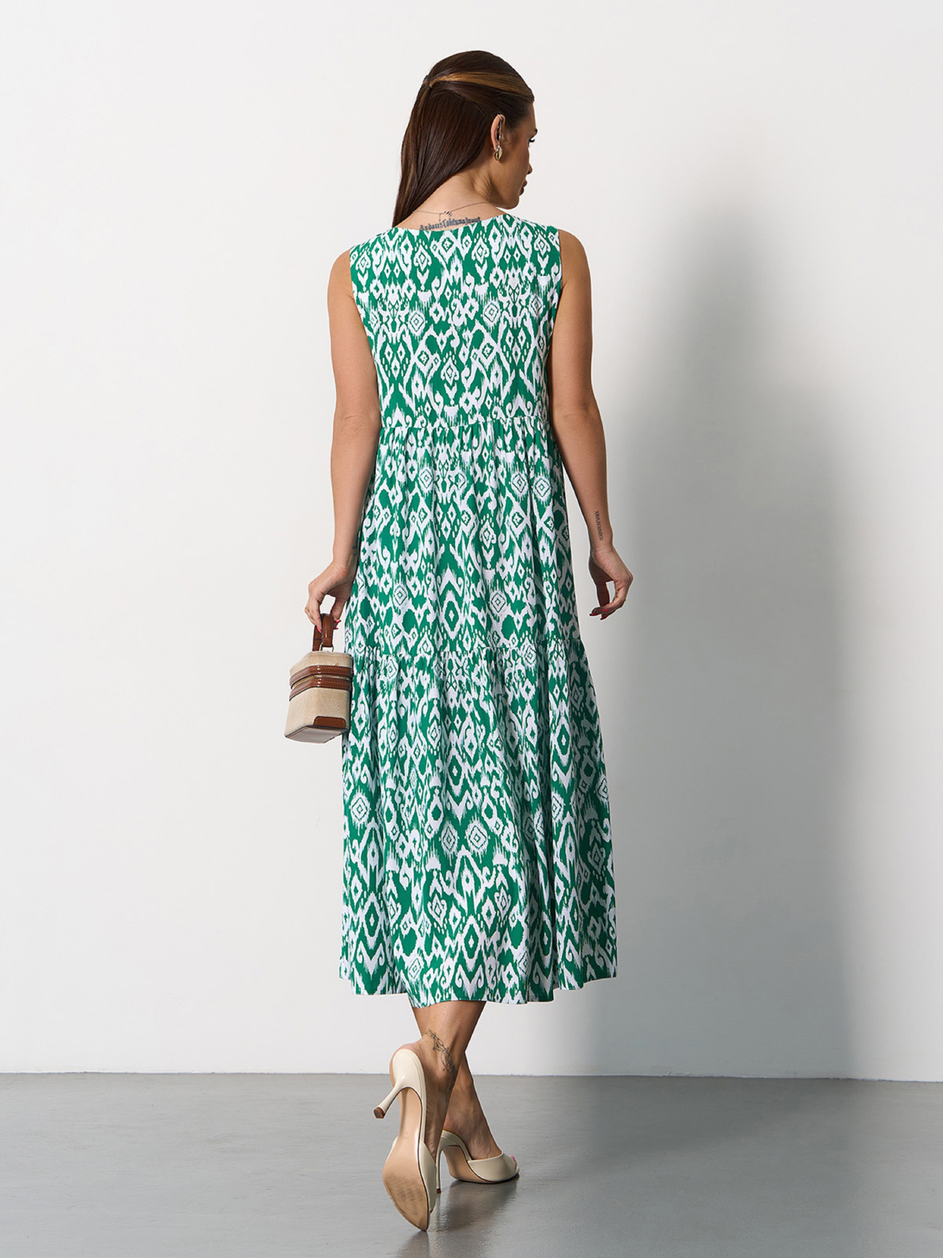 Платье миди ISSA Plus модель SA-624_зеленый Фото