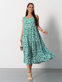 Платье миди ISSA Plus модель SA-624_зеленый Фото