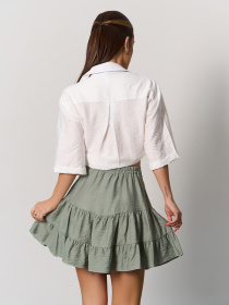 Спідниця міні ISSA Plus модель SA-626_оливковый Фото