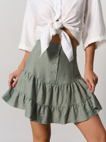 Спідниця міні ISSA Plus модель SA-626_оливковый Фото