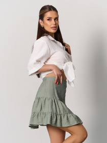 Спідниця міні ISSA Plus модель SA-626_оливковый Фото