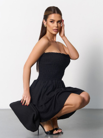 Платье мини ISSA Plus модель SA-627_черный Фото