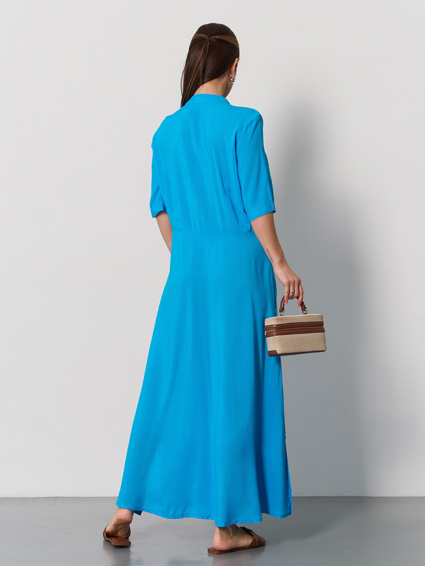 Сукня максі ISSA Plus модель 14072_голубой Фото